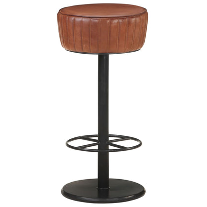 Taburete De Cocina De Cuero Auténtico Envejecido