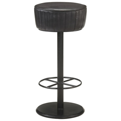 Taburete De Cocina De Cuero Auténtico Envejecido