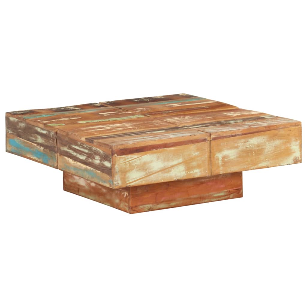 Mesa De Centro Cuadrada Marrón