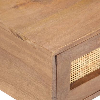 Mesa De Centro De Madera Maciza De Mango 100X60X40 Cm