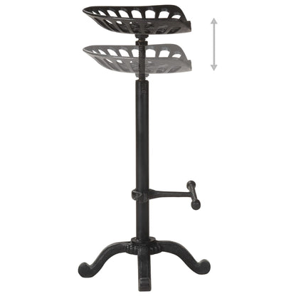 Taburete De Cocina Hierro Fundido Negro