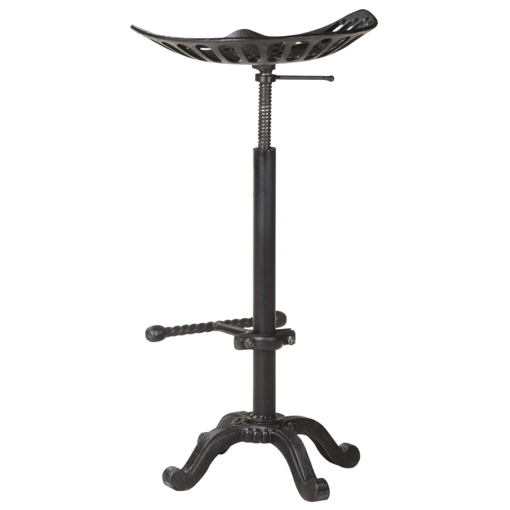 Taburete De Cocina Hierro Fundido Negro