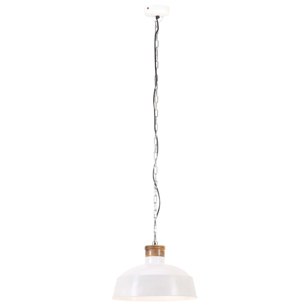 Lámpara Colgante Industrial 58 Cm Blanca E27