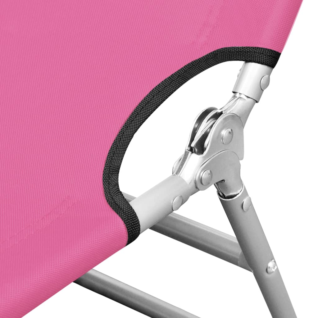 Tumbona Plegable Con Cojín Para La Cabeza Acero