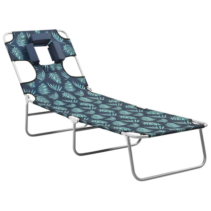 Tumbona Plegable Con Cojín Para La Cabeza Acero
