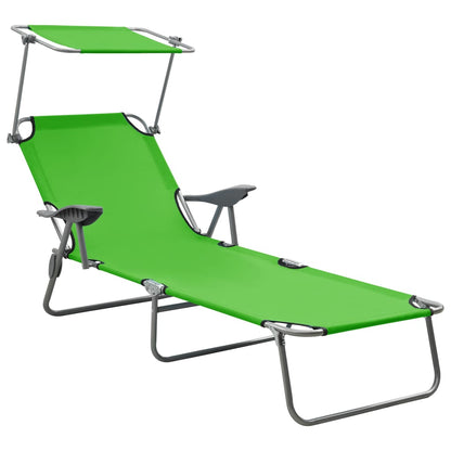 Tumbona Con Toldo De Acero Acero Azul