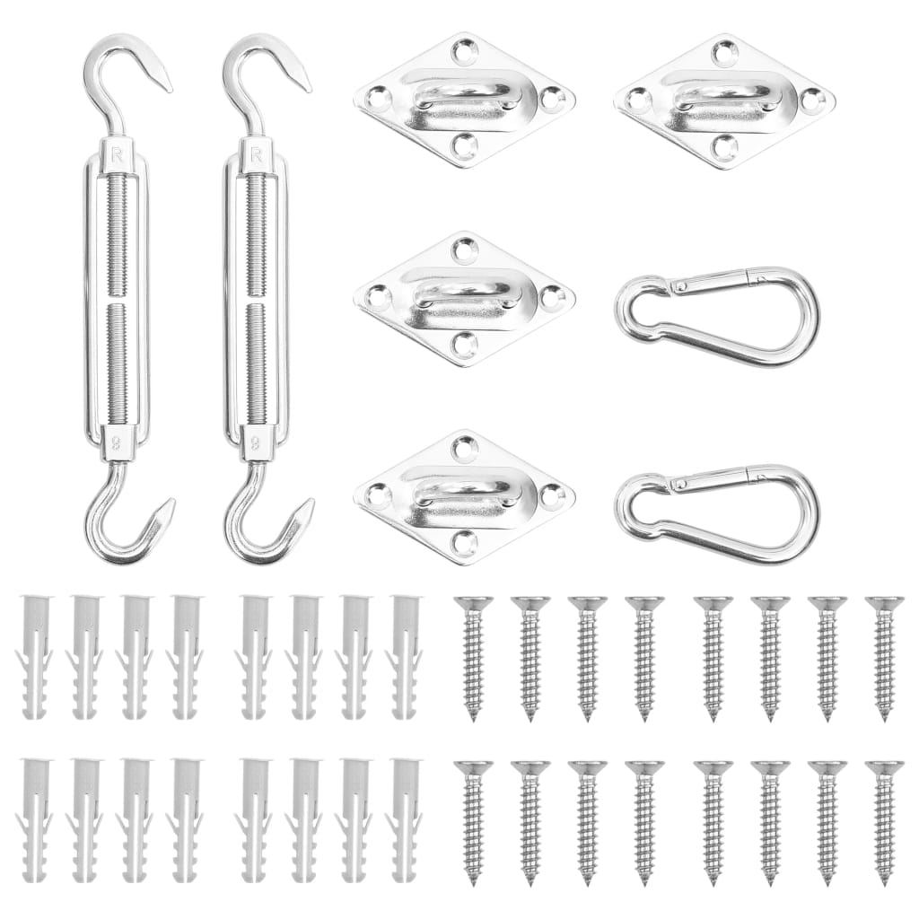 Juego De Accesorios Para Toldo De Vela 8 Pzas Acero Inoxidable