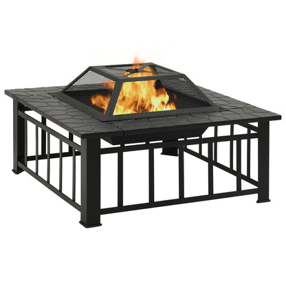 Brasero De Jardín Con Atizador Acero Xxl 81X81X47 Cm