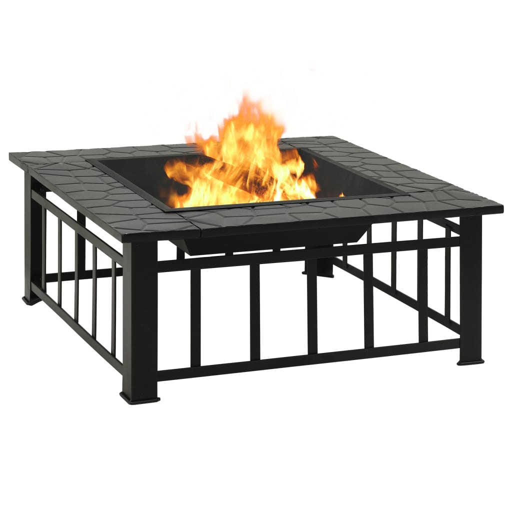 Brasero De Jardín Con Atizador Acero Xxl 81X81X47 Cm