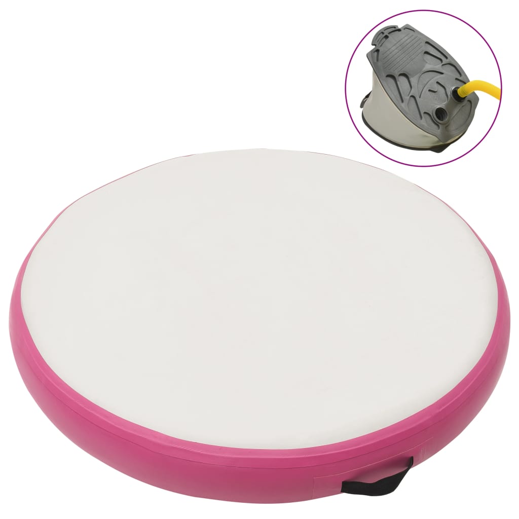 Esterilla Inflable De Gimnasia Y Bomba Pvc Azul