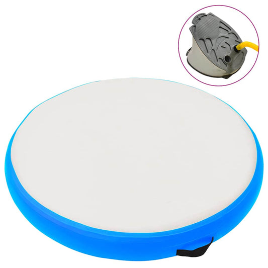Esterilla Inflable De Gimnasia Y Bomba Pvc Azul