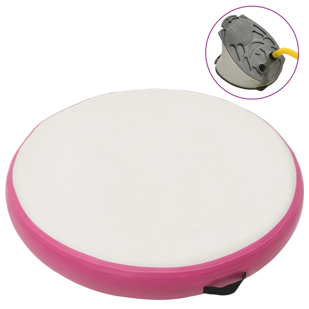 Esterilla Inflable De Gimnasia Y Bomba Pvc Azul