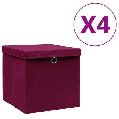 Cajas De Almacenaje 4 Uds Tela No Tejida 28X28X28 Cm