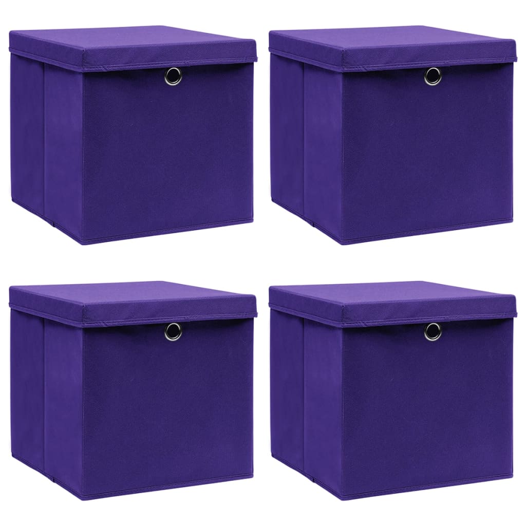 Cajas De Almacenaje 4 Uds Tela No Tejida 28X28X28 Cm