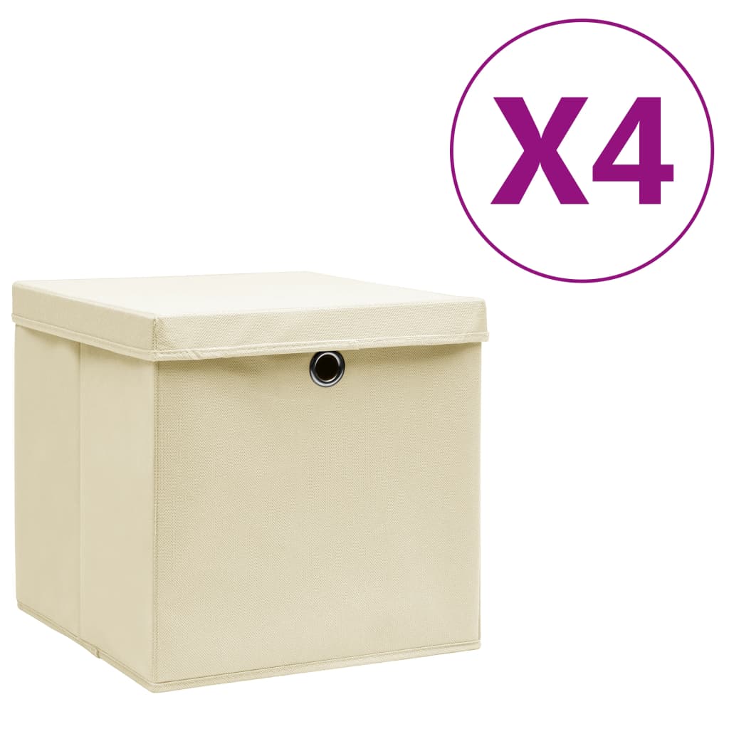 Cajas De Almacenaje 4 Uds Tela No Tejida 28X28X28 Cm