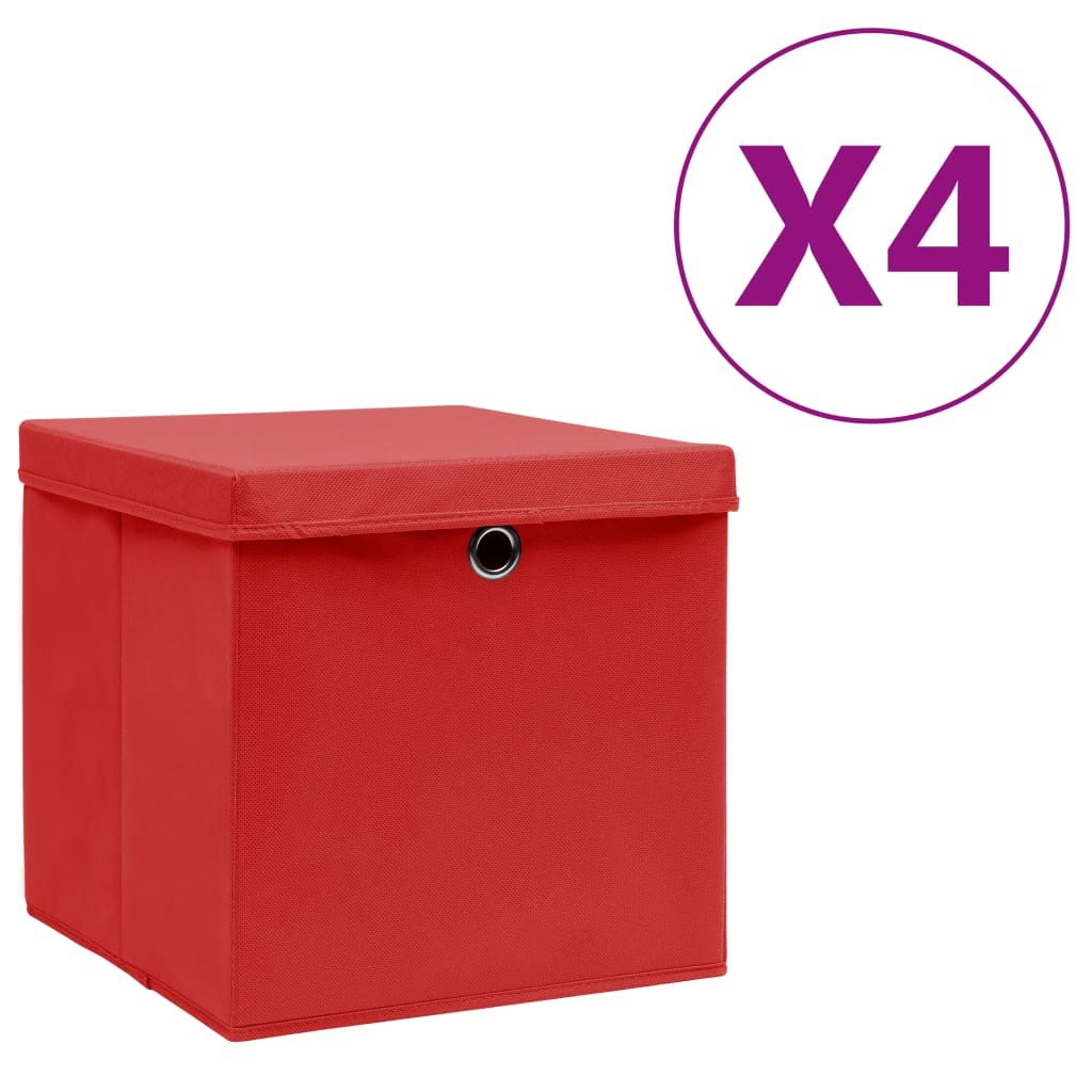 Cajas De Almacenaje 4 Uds Tela No Tejida 28X28X28 Cm