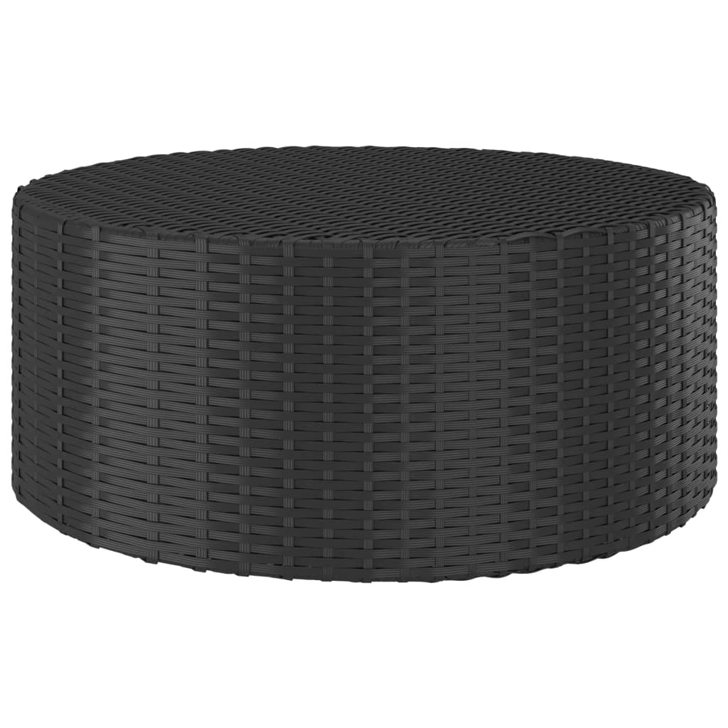 Mesa De Café Para Exterior Ø 68 X 30 Cm Ratán Sintético