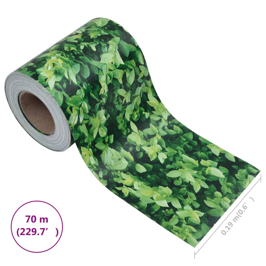 Panel De Valla De Pvc Verde 70X0,19 M