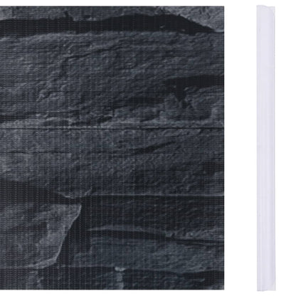 Panel De Valla De Pvc Gris Aspecto Piedra 35X0,19 M