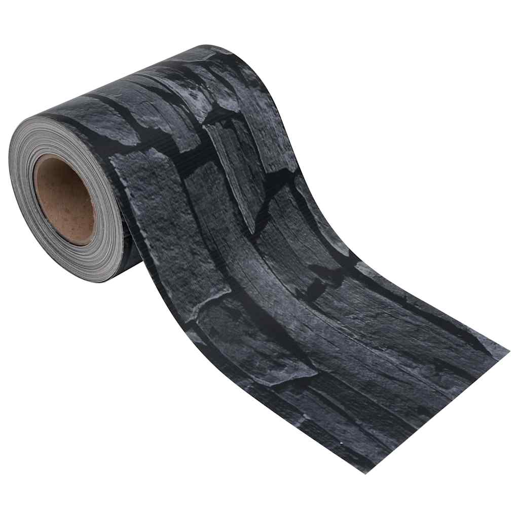 Panel De Valla De Pvc Gris Aspecto Piedra 35X0,19 M