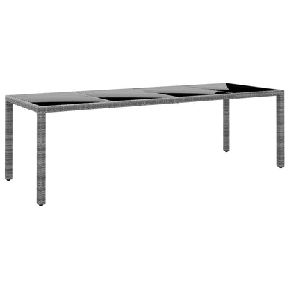 Mesa De Jardín Superficie De Vidrio Ratán Sintético