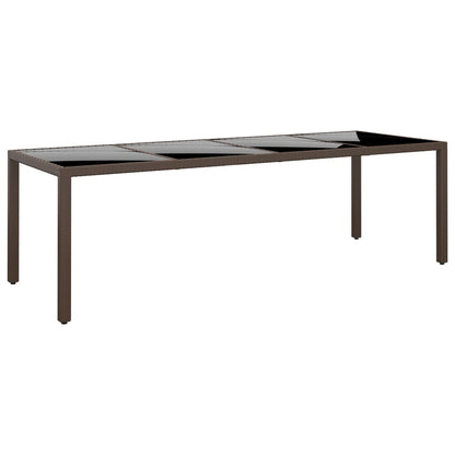 Mesa De Jardín Superficie De Vidrio Ratán Sintético