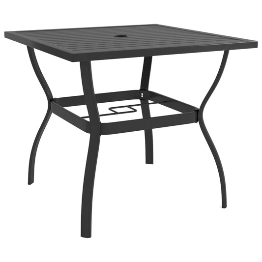 Mesa De Jardín De Acero Gris 81,5X81,5X72 Cm