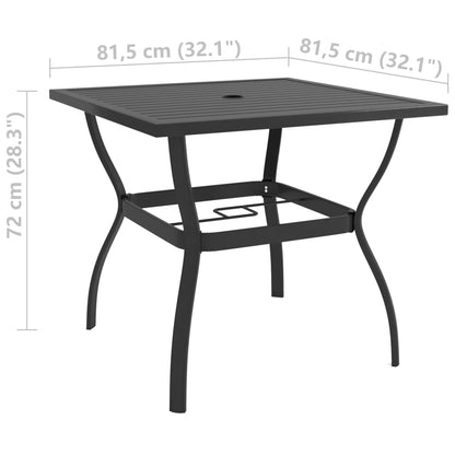 Mesa De Jardín De Acero Gris 81,5X81,5X72 Cm