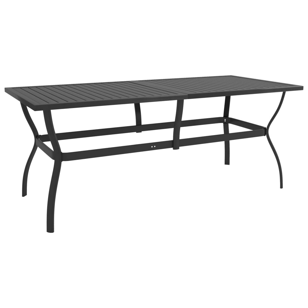 Mesa De Jardín De Acero Gris 81,5X81,5X72 Cm