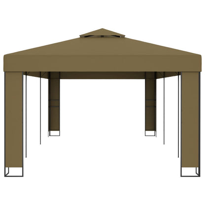 Cenador Con Doble Techo Gris Taupe 180 G/M²