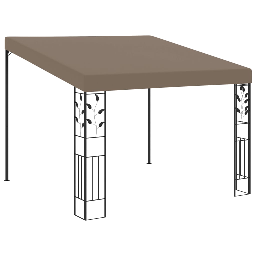 Cenador Con Montaje En La Pared Gris Taupe 3X3X2,5 M