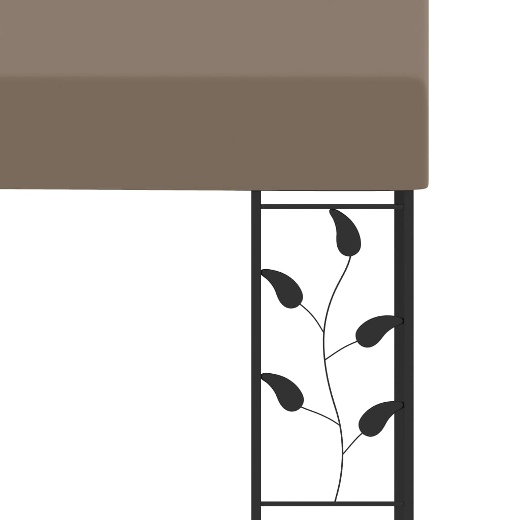 Cenador Con Montaje En La Pared Gris Taupe 3X3X2,5 M
