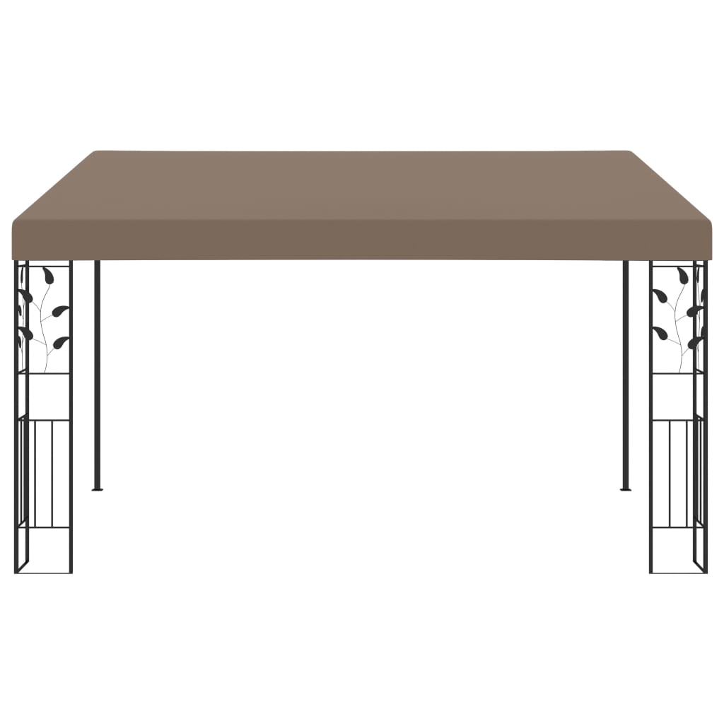 Cenador Con Montaje En La Pared Gris Taupe 4X3X2,5 M