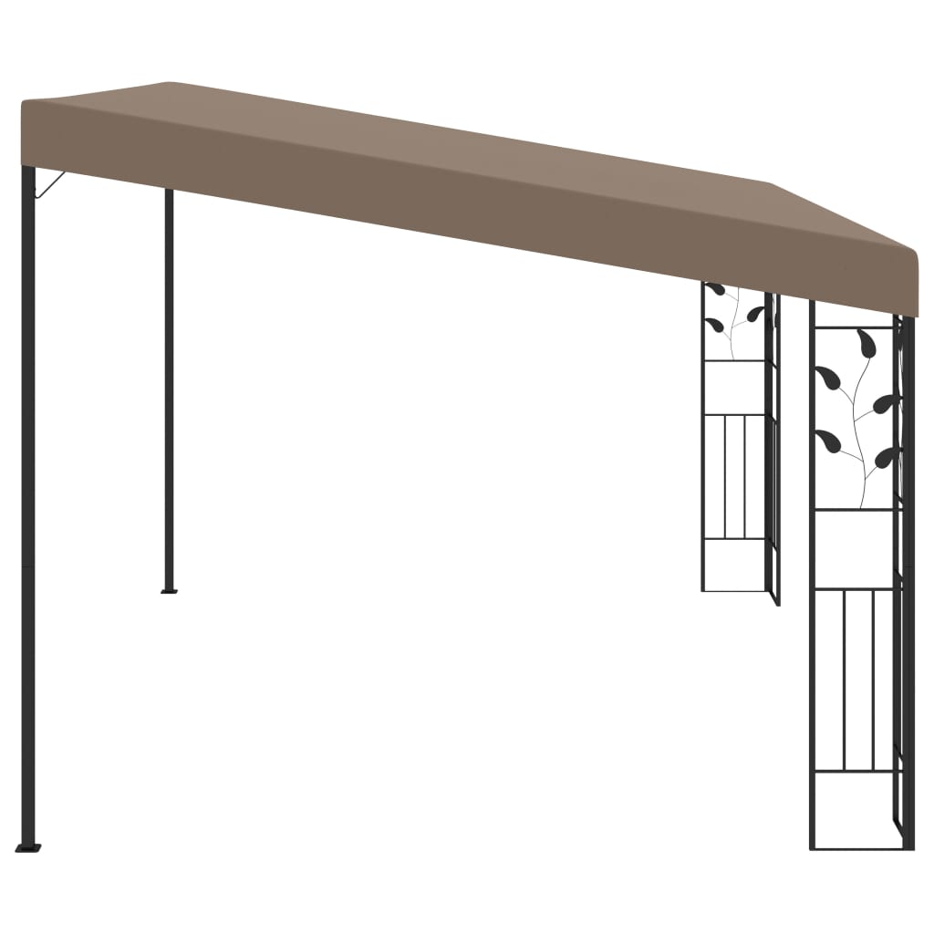 Cenador Con Montaje En La Pared Gris Taupe 4X3X2,5 M