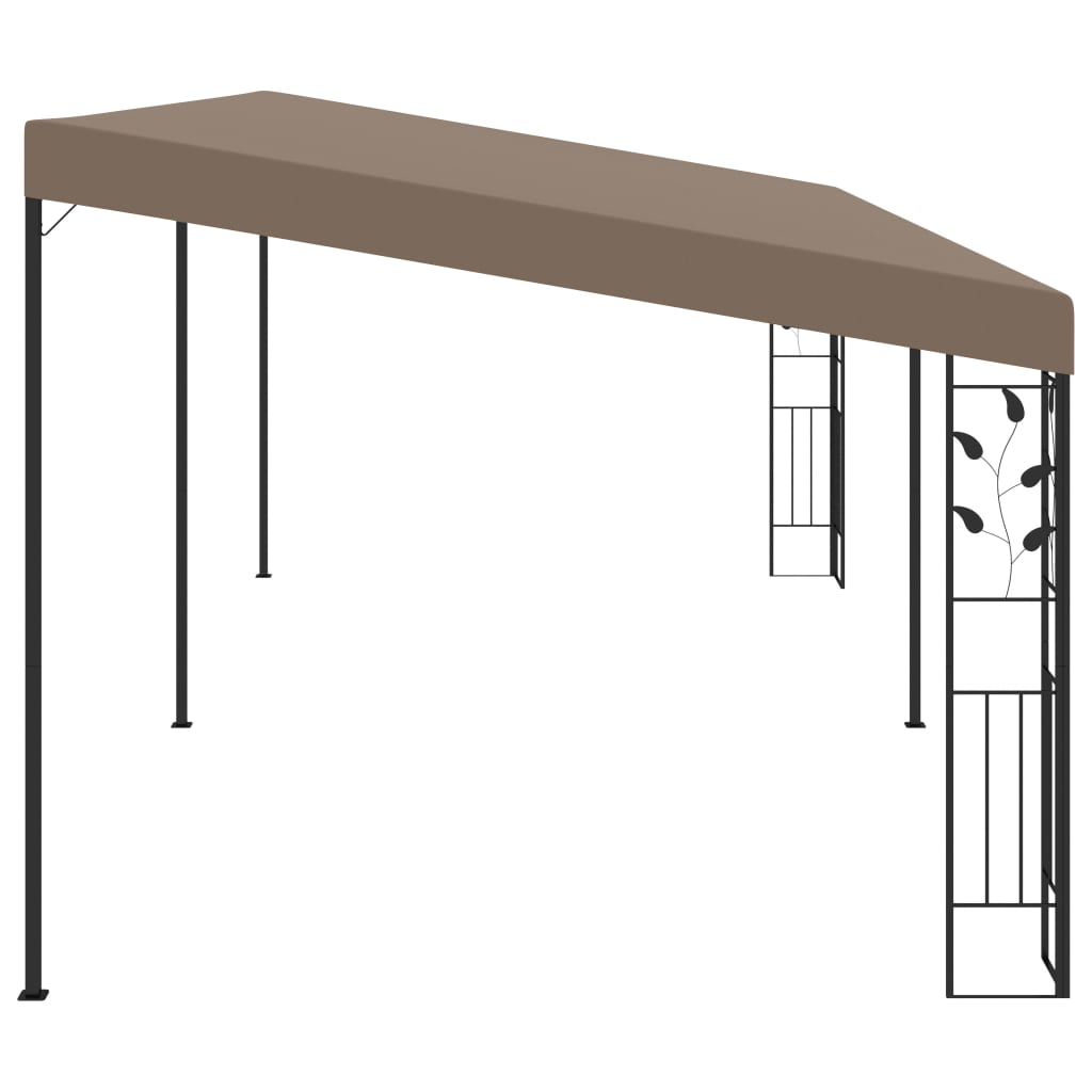 Cenador Con Montaje En La Pared Gris Taupe 6X3X2,5 M
