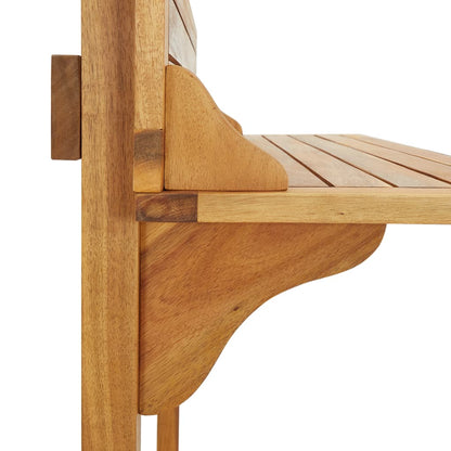 Mesa Alta De Balcón De Madera Maciza De Acacia 90X37X122,5 Cm