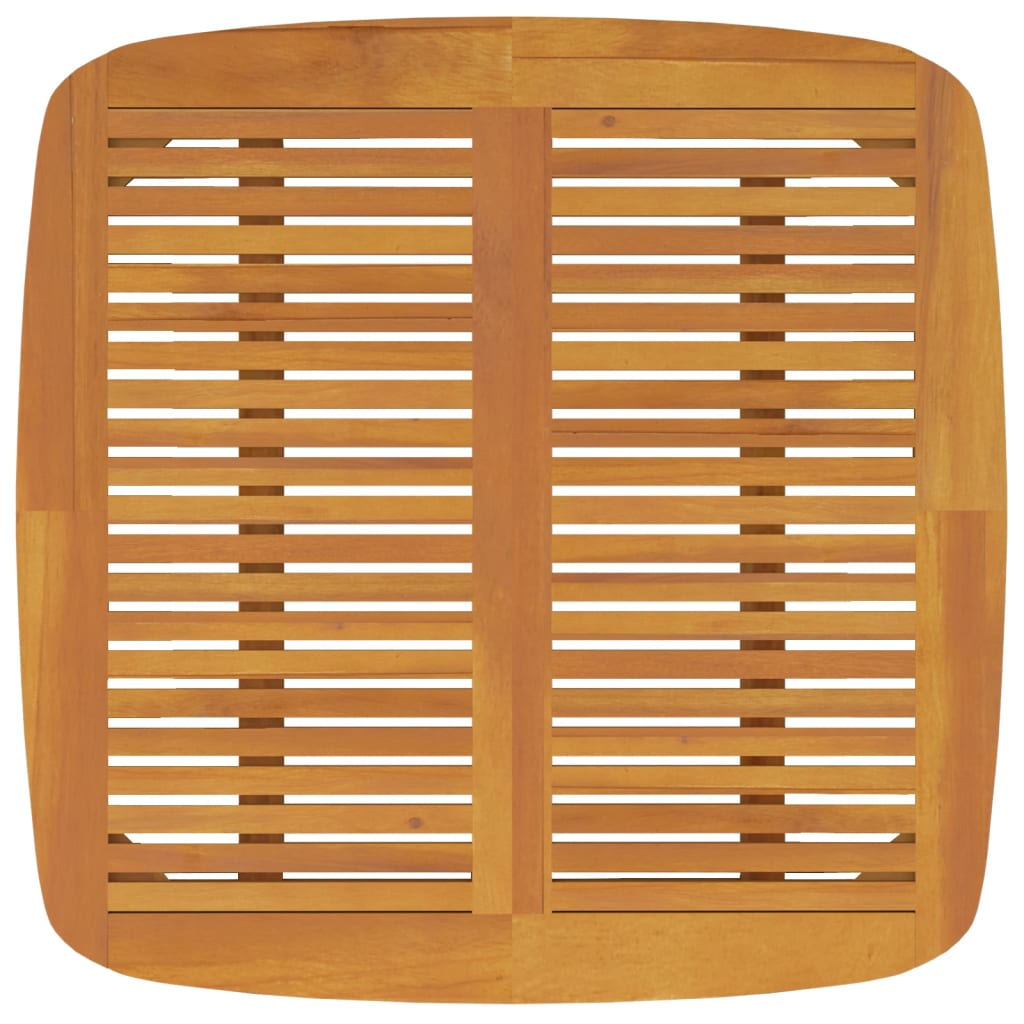 Mesa De Jardín Madera Maciza De Acacia