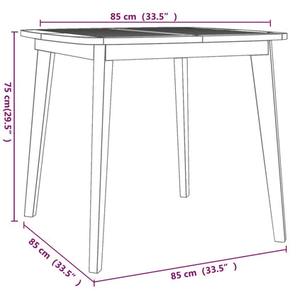 Mesa De Jardín Madera Maciza De Acacia