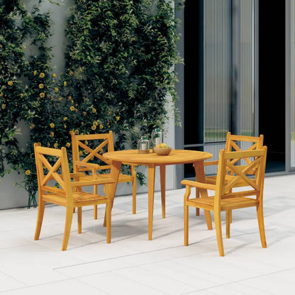 Mesa De Jardín Madera Maciza De Acacia