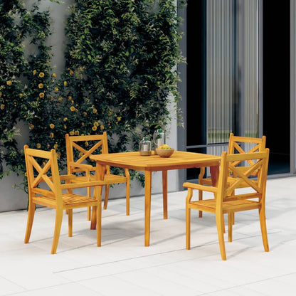 Mesa De Jardín Madera Maciza De Acacia