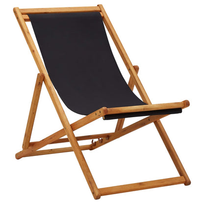 Silla De Playa Plegable De Tela Y Estructura De Madera Roja