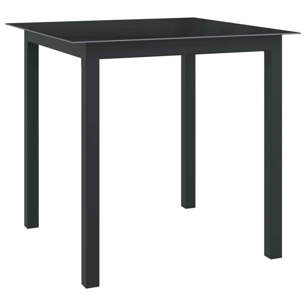 Mesa De Jardín De Aluminio Y Vidrio