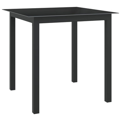 Mesa De Jardín De Aluminio Y Vidrio