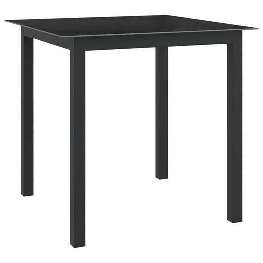 Mesa De Jardín De Aluminio Y Vidrio