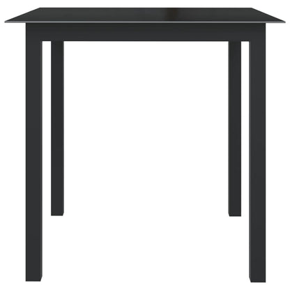 Mesa De Jardín De Aluminio Y Vidrio