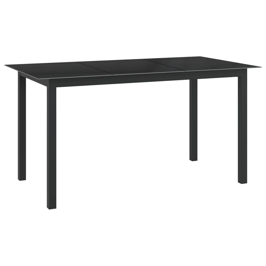Mesa De Jardín De Aluminio Y Vidrio