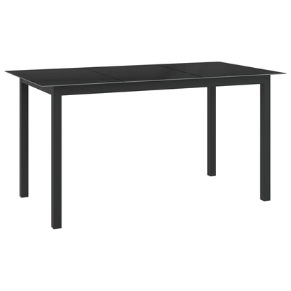 Mesa De Jardín De Aluminio Y Vidrio