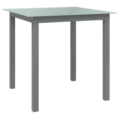 Mesa De Jardín De Aluminio Y Vidrio