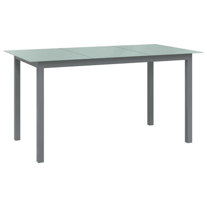 Mesa De Jardín De Aluminio Y Vidrio
