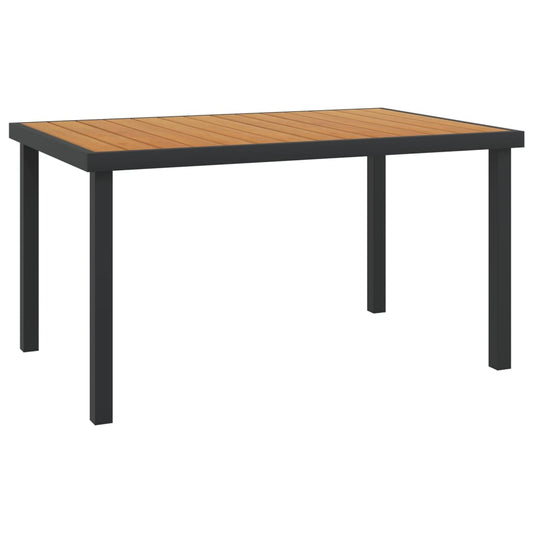 Mesa De Jardín De Aluminio Y Wpc 140X90X74 Cm